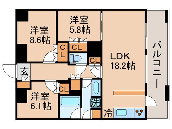 THE TOKYO TOWERS MID TOWER28Ｆの物件間取画像